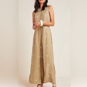 NWOT Anthropologie Sancia Tan Jumpsuit - Size M